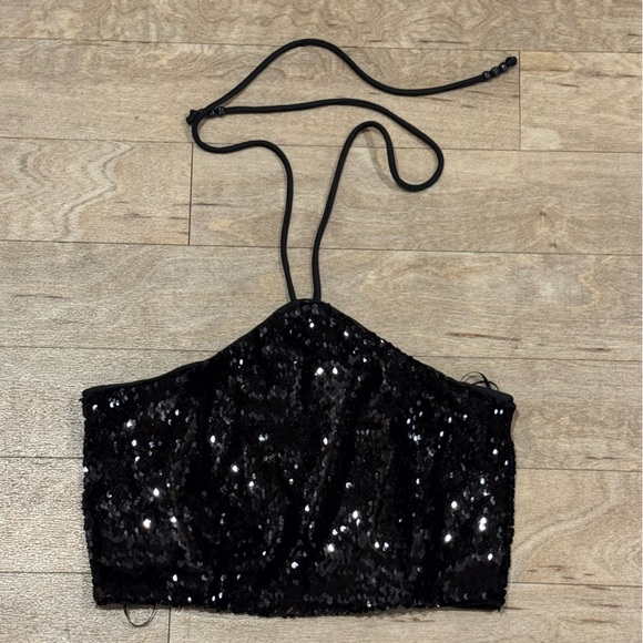 House of Harlow 1960 Tops - NWOT House of hollow 1960 Black sequined halter top
